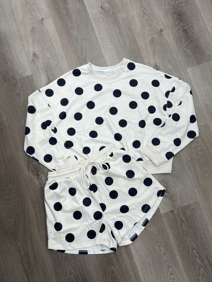 Black and white Polka dot set