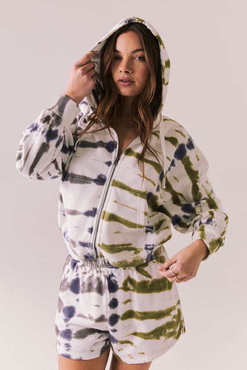 Abilene Autumn Tie Dye Zip Up Womens chaserbrand