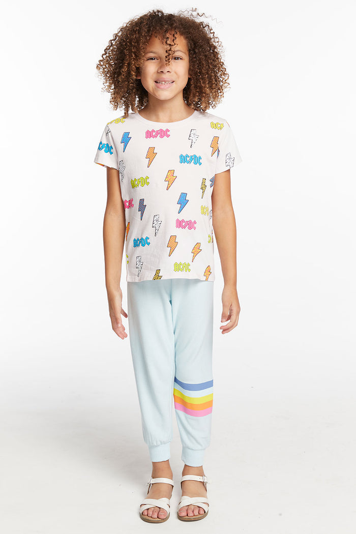 AC/DC All Over Logos Girls Tee GIRLS chaserbrand