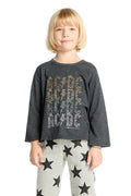 AC/DC Leopard Gradient Logo Long Sleeve Girls chaserbrand