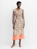 Adele Chiffon Snakeskin Print Midi Dress