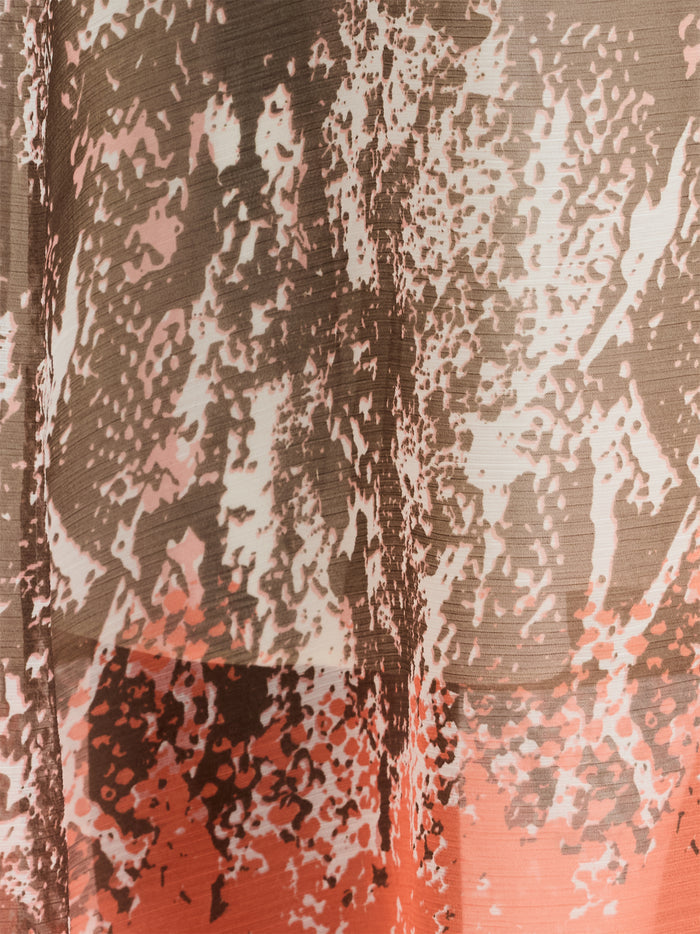 Adele Chiffon Snakeskin Print Midi Dress