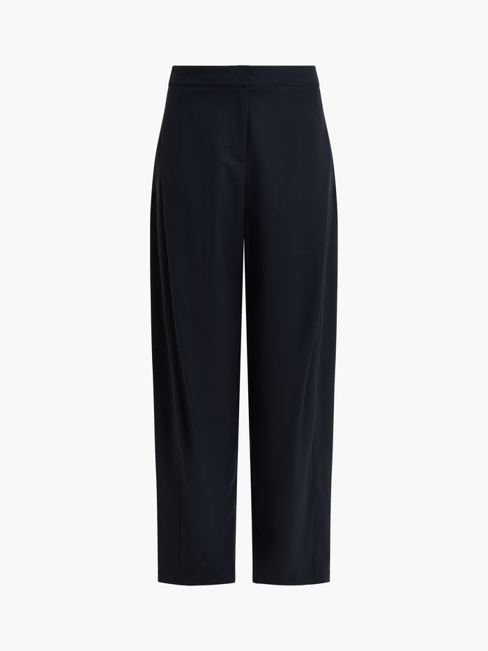 Aira Dark Grey Tailored Pleated Wide Leg Trousers