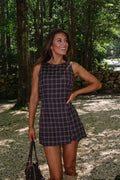 Alex Plaid Sleeveless RoDress-Navy