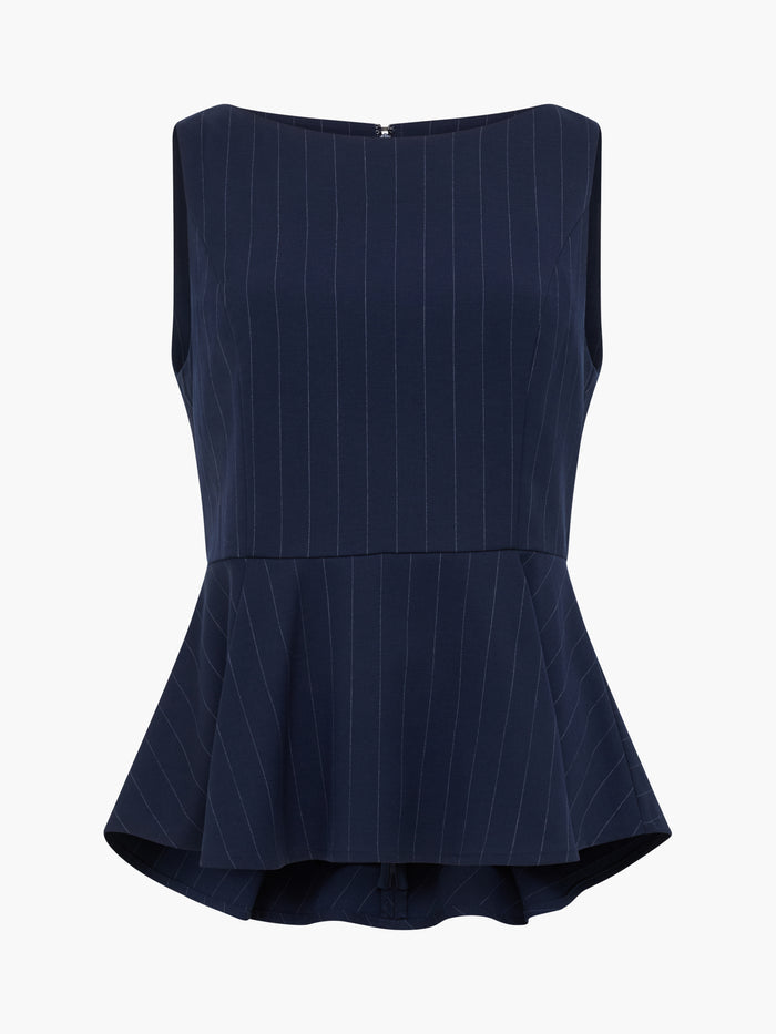 Alia Pinstripe Peplum Top