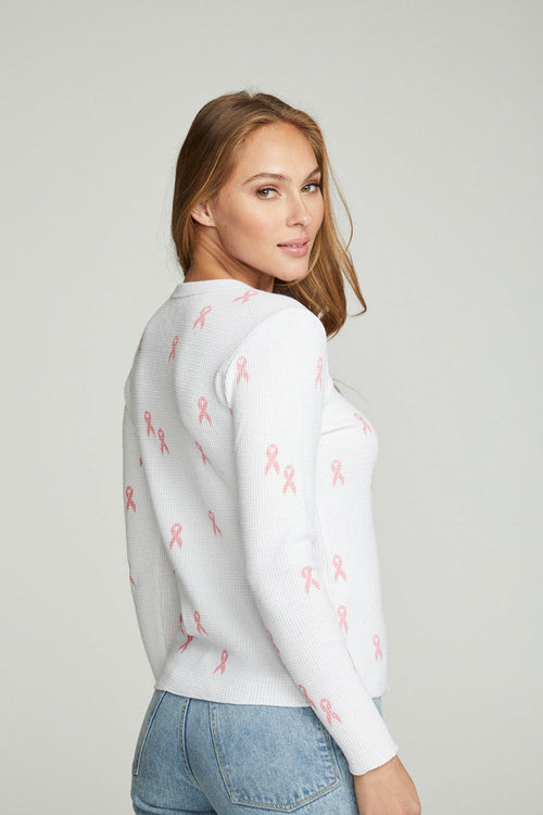 "All Over Pink Ribbon" Breast Cancer Awareness Charity Tee WOMENS chaserbrand