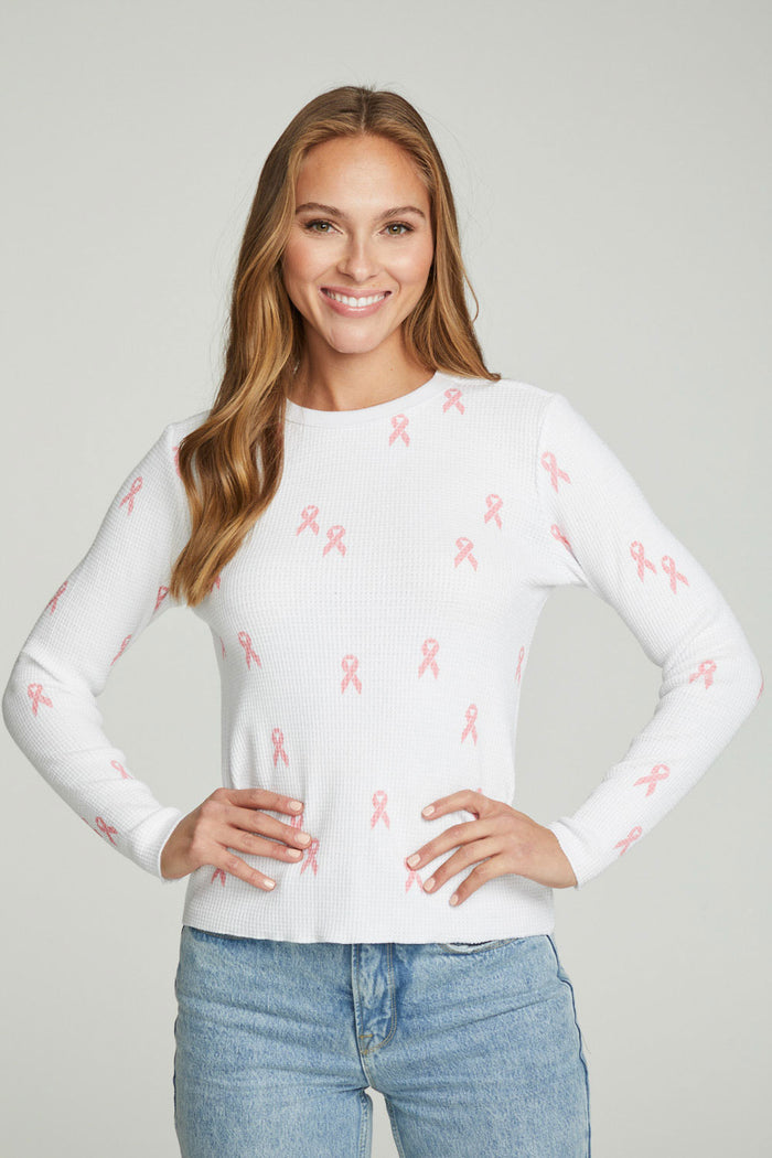 "All Over Pink Ribbon" Breast Cancer Awareness Charity Tee WOMENS chaserbrand