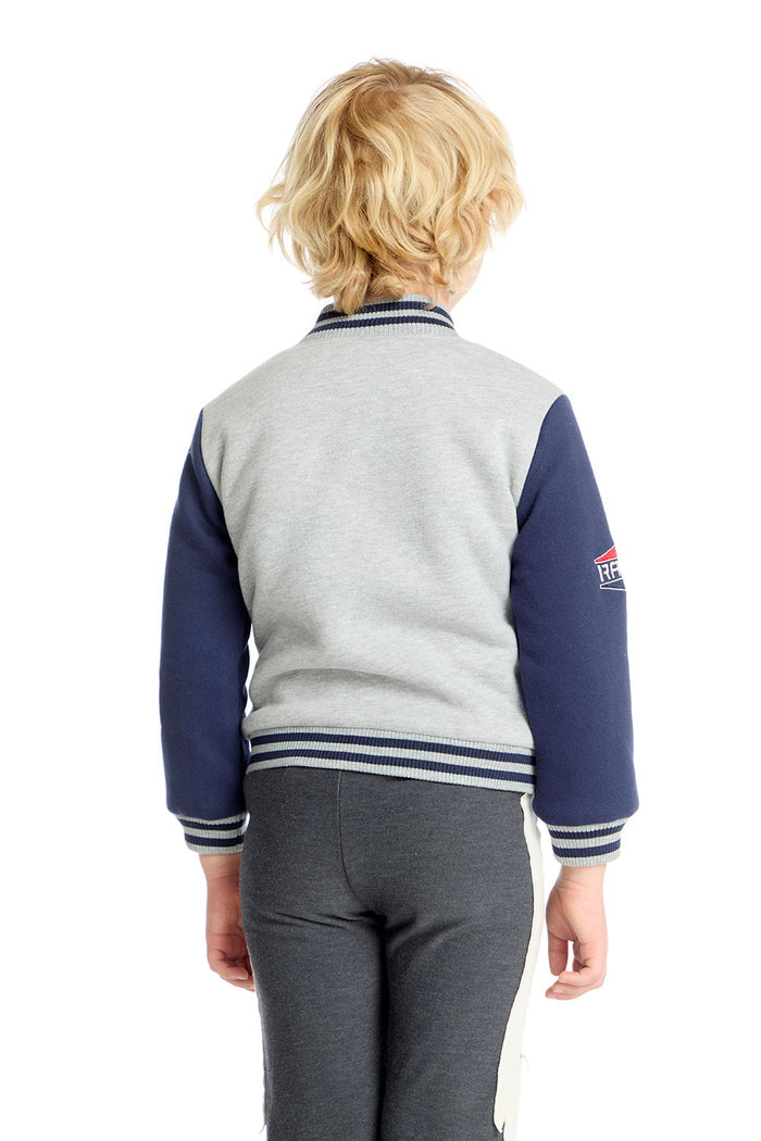 Allan Navy & Heather Grey Bomber Boys chaserbrand