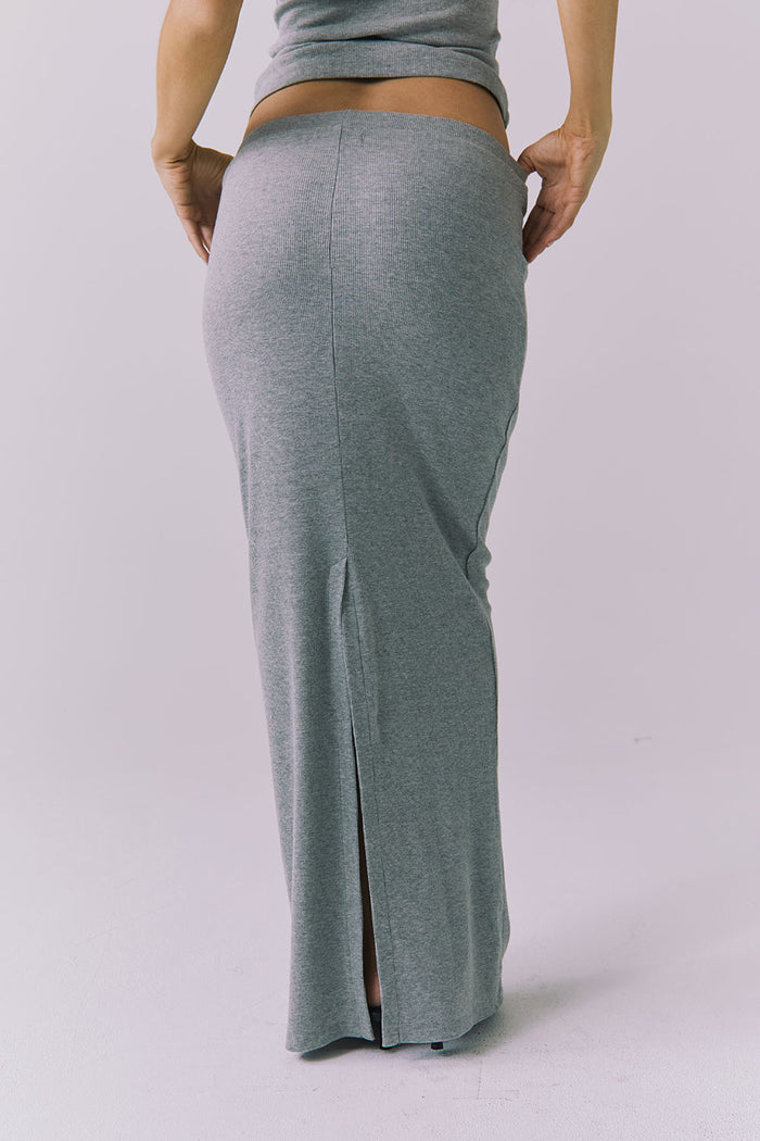 Womens Allure Heather Grey Maxi Skirt chaserbrand