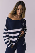 Womens Anchor Stripe Long Sleeve chaserbrand