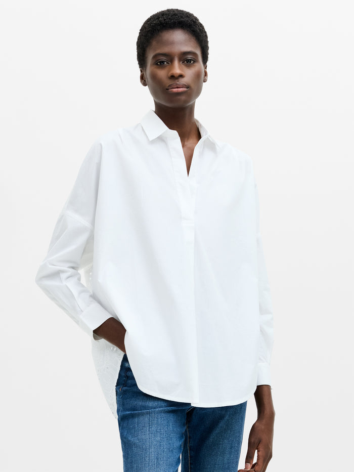 Appelona Broderie Anglaise Popover Shirt