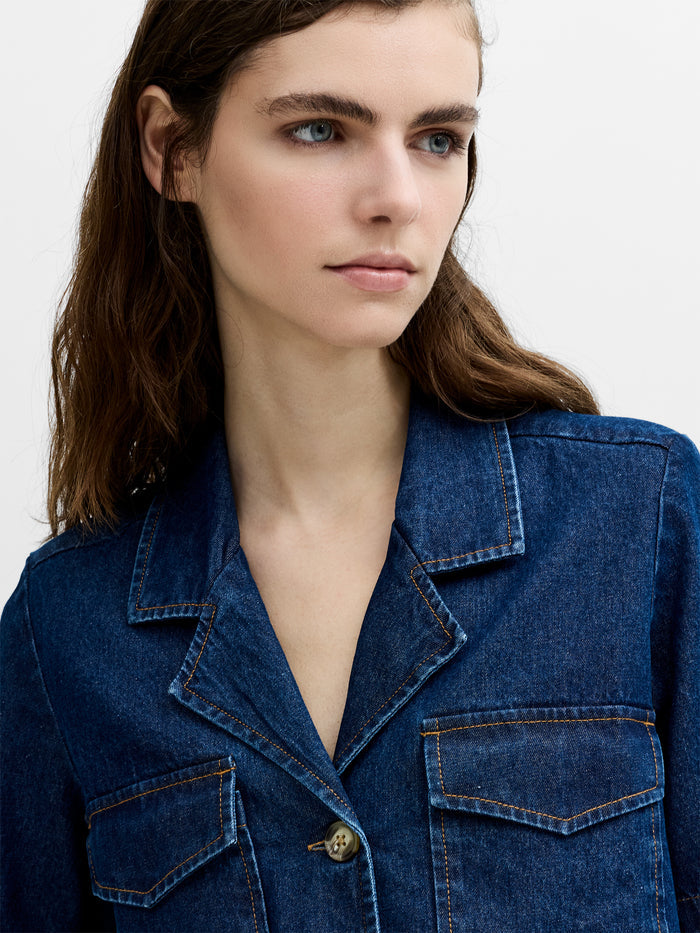Archie Blue Denim Short Sleeve Shirt
