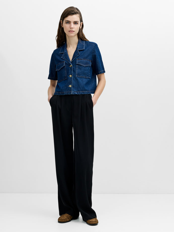Archie Blue Denim Short Sleeve Shirt