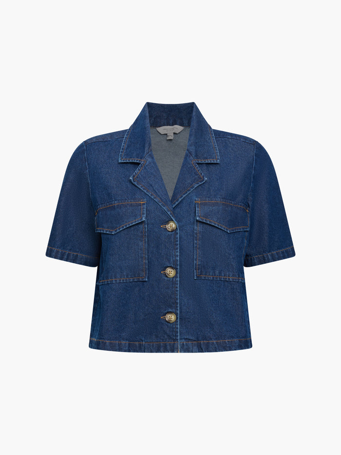 Archie Blue Denim Short Sleeve Shirt
