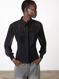 Arezzo Black Corset Detail Shirt