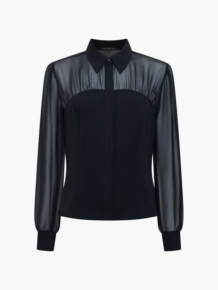 Arezzo Black Corset Detail Shirt