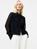Arezzo Black Neck Tie Shirt