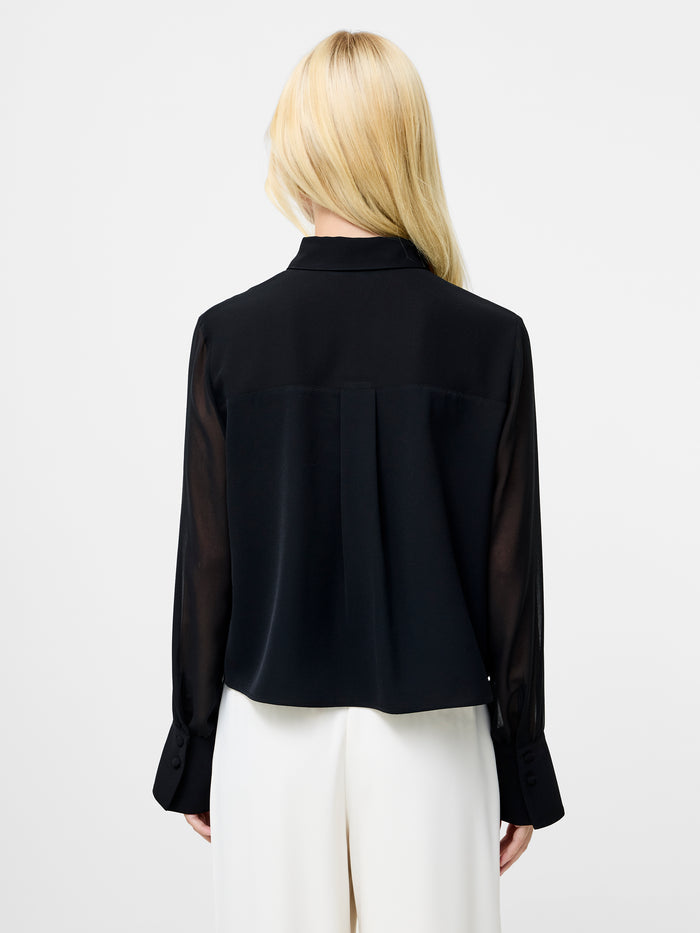 Arezzo Black Neck Tie Shirt