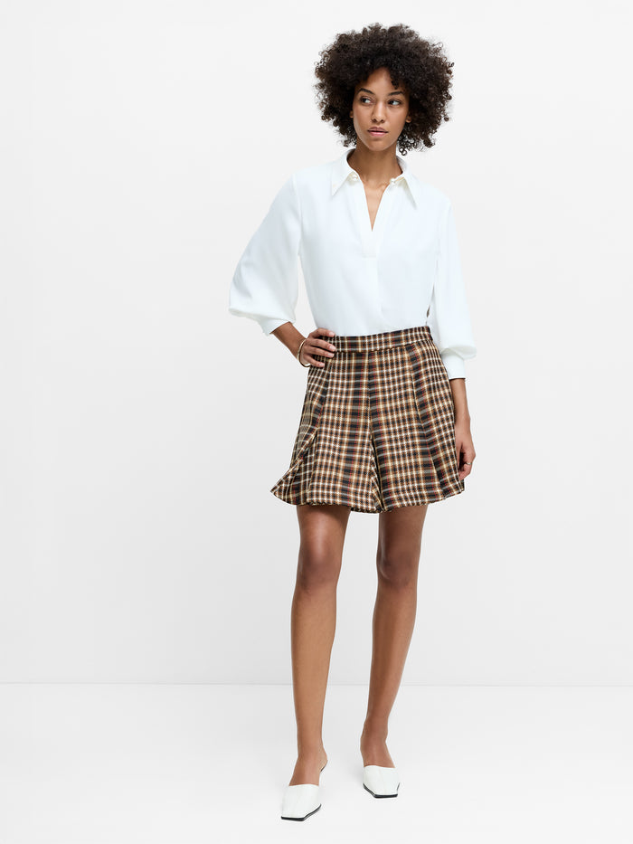 Arezzo White Pearl Trim Shirt