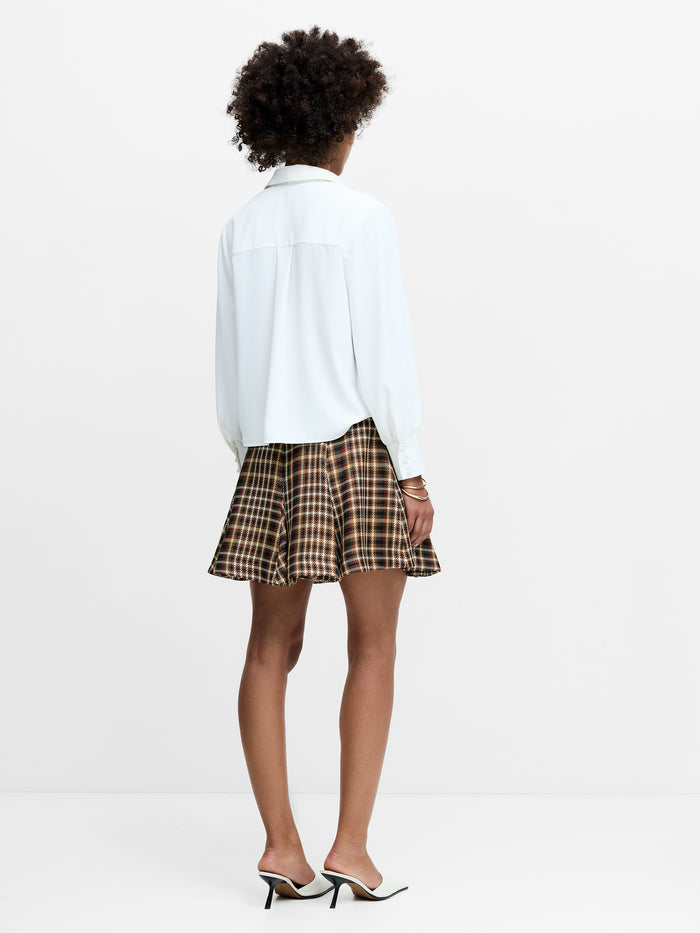 Arezzo White Pearl Trim Shirt