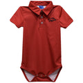 Arkansas Razorbacks Embroidered Red Solid Polo Onesie