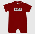 Arkansas Razorbacks Smocked Knit Short Sleeve Romper