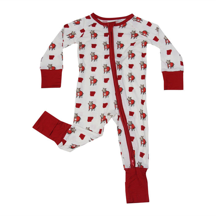 Arkansas Shape Wild Boar Unisex Kids Pajamas