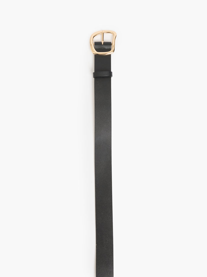 Asymmetric Buckle Leather Belt