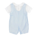 Baby boy Romper with Side Tabs and bonnet