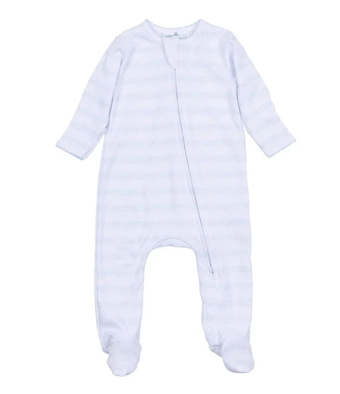 Baby of mine blue zip footie magnolia baby