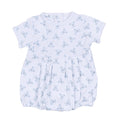 Baby's Teddy Short Sleeve Bubble - Light Blue