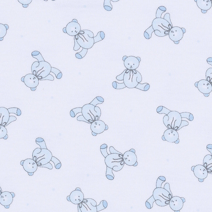 Baby's Teddy Short Sleeve Bubble - Light Blue