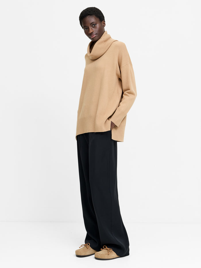 Babysoft Camel Cowl Neck Jumper