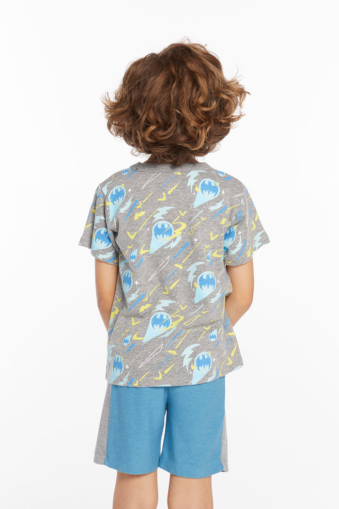 Batman All Over Logos Boys Crew Neck Tee BOYS chaserbrand