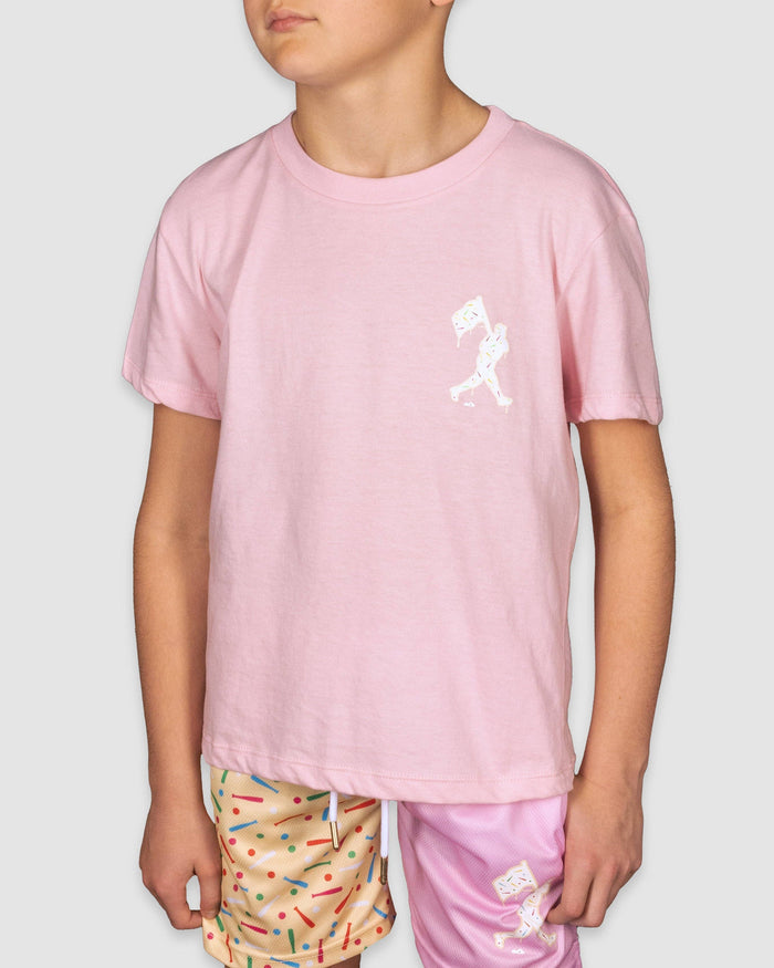 Batter Up Bakery Confetti Cupcake Youth T-Shirt: Youth Large