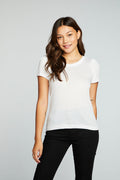 Bella Jersey Shirred Puff Sleeve Easy Tee WOMENS chaserbrand