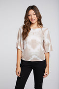 Bella Jersey Twist Back Raglan Tee WOMENS chaserbrand