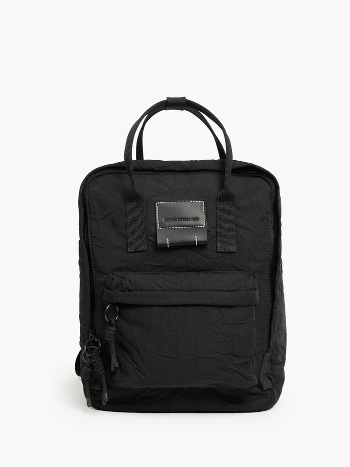 Black Crinkle Backpack