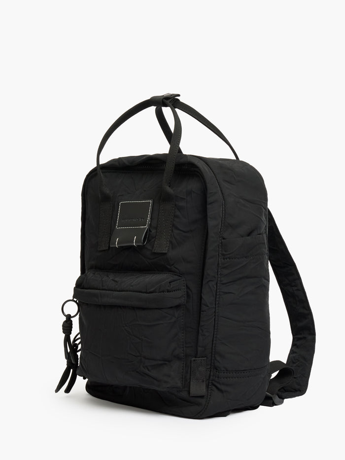 Black Crinkle Backpack