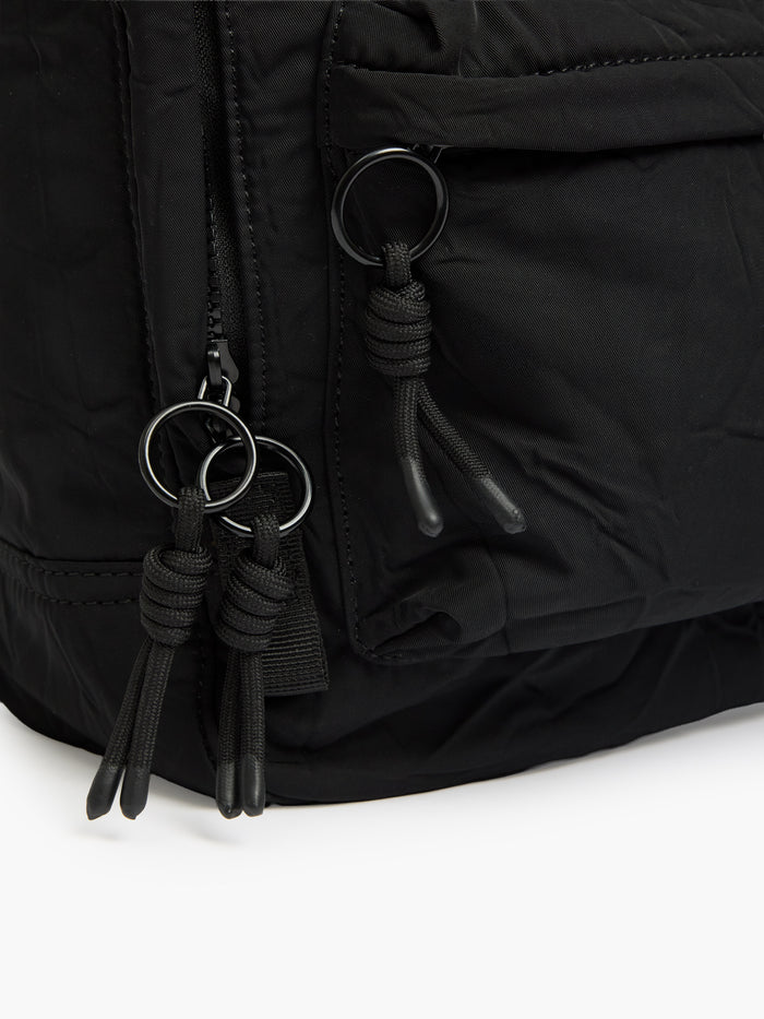 Black Crinkle Backpack