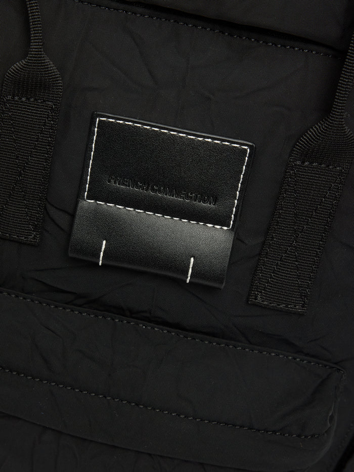 Black Crinkle Backpack