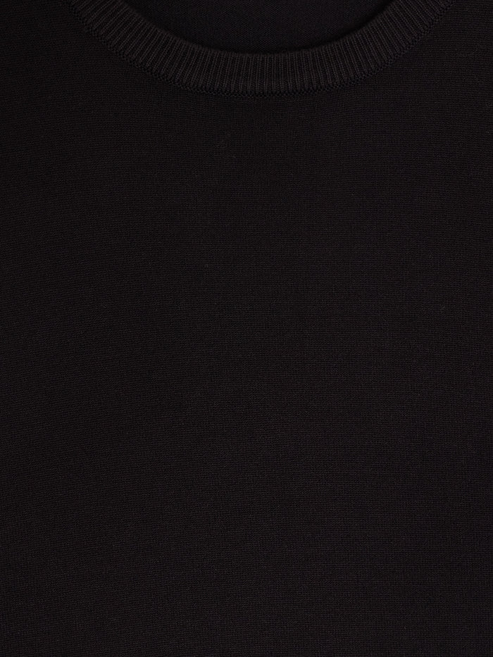Black Luxe Fine Knit T-Shirt