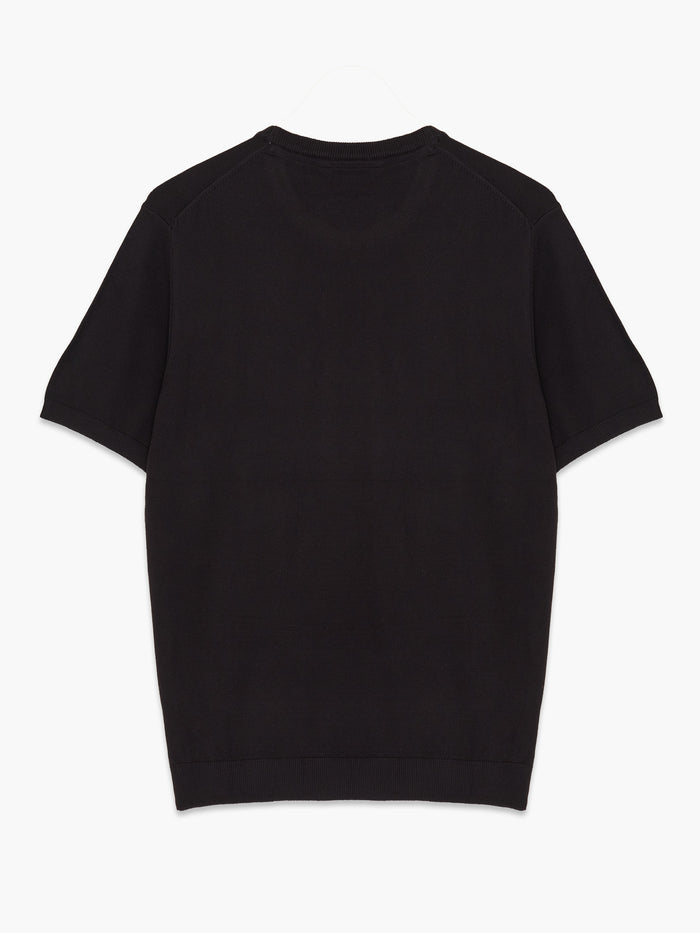 Black Luxe Fine Knit T-Shirt