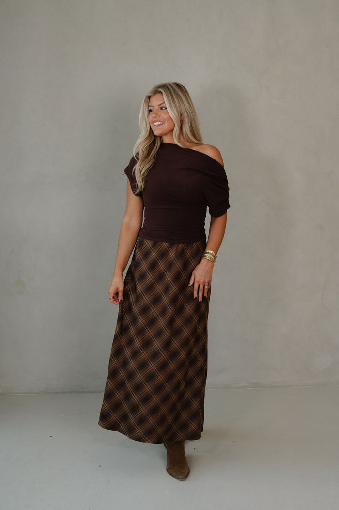 Blaze Midi Skirt- Plaid