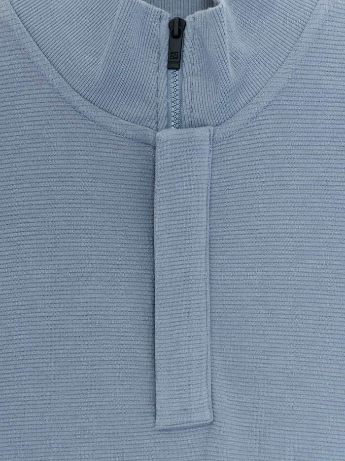 Blue Ottoman Half Zip Sweatshirt