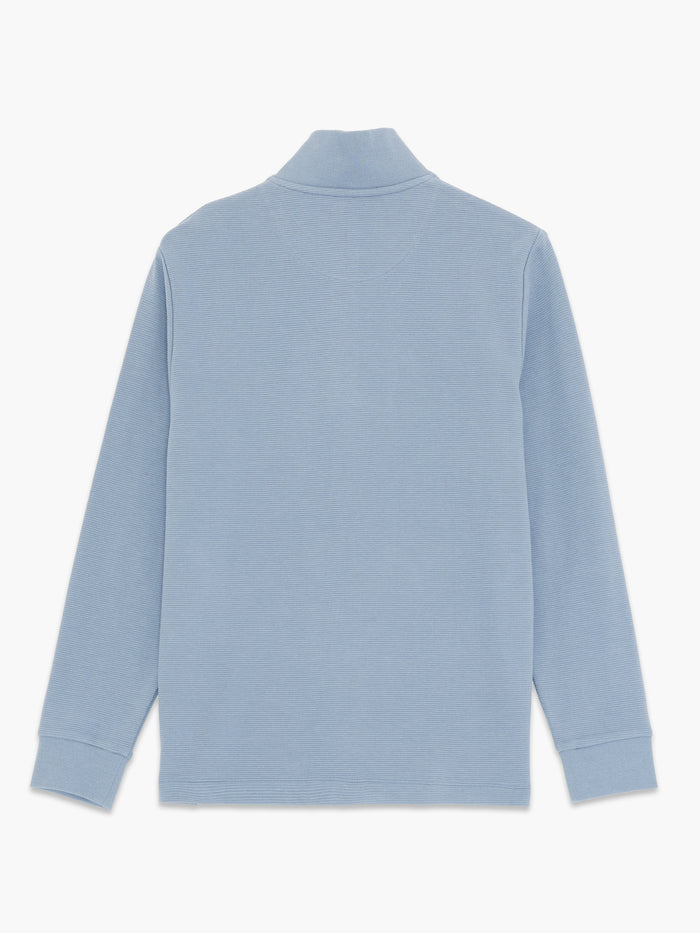 Blue Ottoman Half Zip Sweatshirt