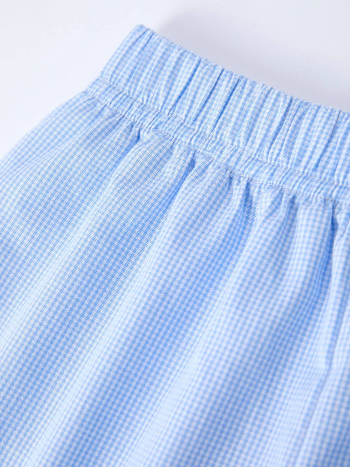 Blue Smocked Church cross Christ Bishop Christening Toddler Boys'Set