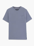 Blue Textured Pocket T-Shirt