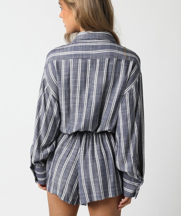 Bonnie linen romper