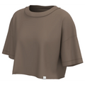 Boxy Crop Tee Local girl brown